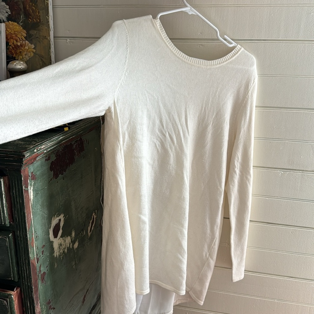Soft Surrounding Split Back Sweater In Cream - image 4
